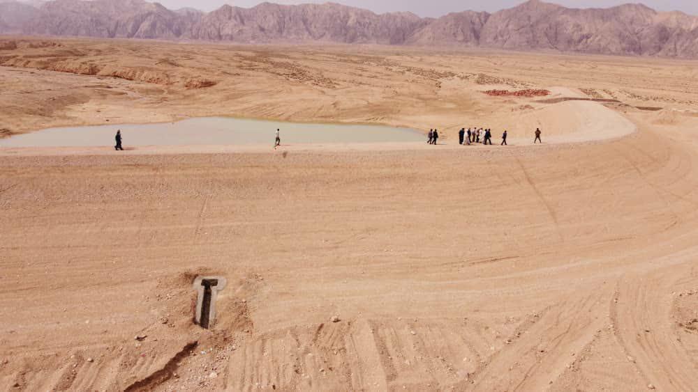 افتتاح بند خاکی در حوزه کال ترنج ارسک