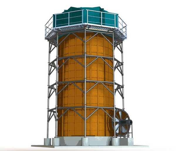 Solidworks Cooling tower modeling and design project