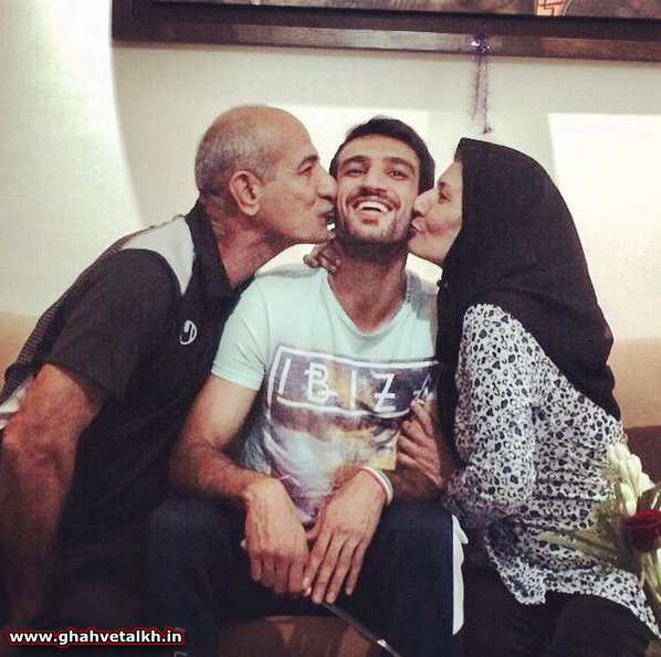 عکس بسیار جالب حسین ماهینی و پدر و مادرش