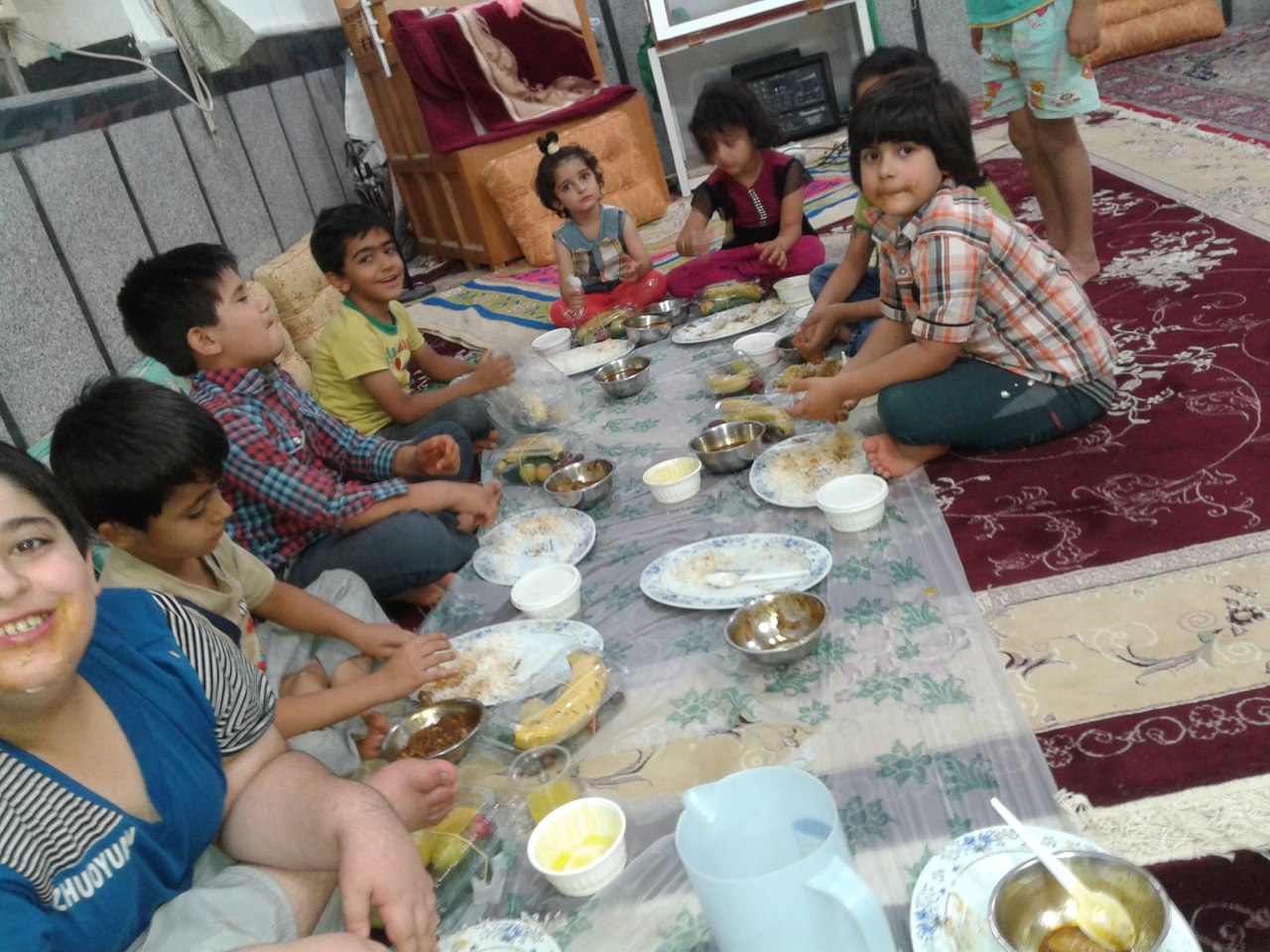 برگزاری جشن ولادت امام حسن (ع) در امامزاده محمد بردخون کهنه و سفره غذا های محلی (گره گشاه)