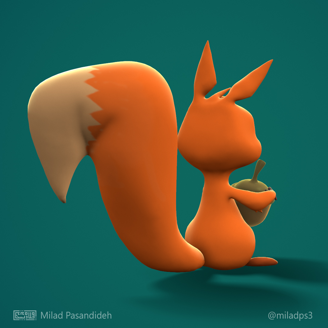 دانلود مدل سه بعدی سنجاب حیوانات رایگان مارلیک استودیو download squirrel 3d model free marlikstudio