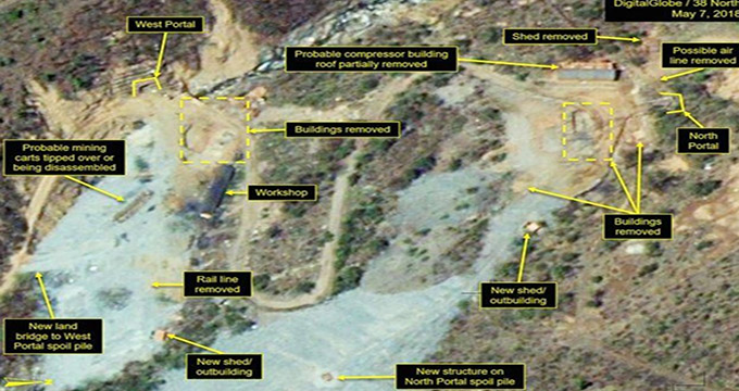 تخریب سایت آزمایش اتمی کره شمالی تکمیل شد