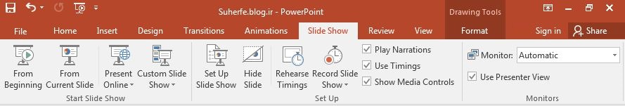 آشنایی با منوهای برنامه PowerPoint