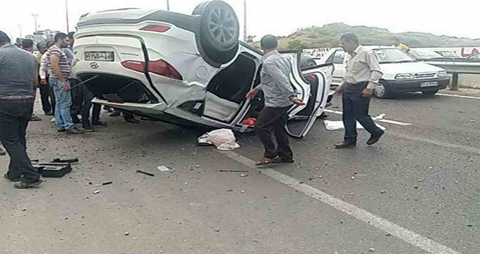 سقوط خودرو در قزوین 4 مصدوم برجای گذاشت