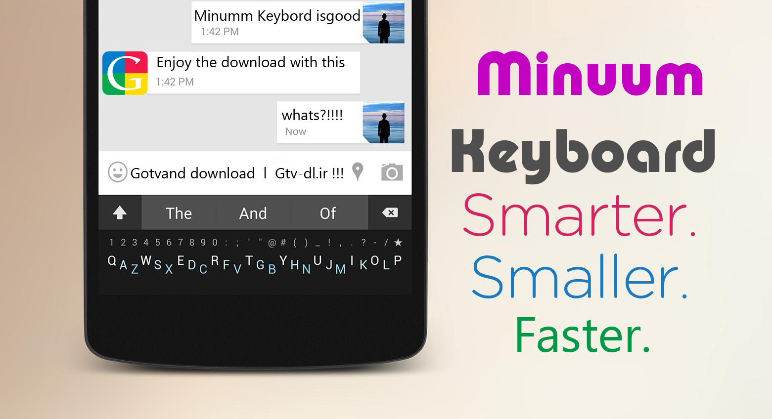 دانلود Minuum Keyboard 3.5  کیبورد زیبای مینیوم برای اندروید