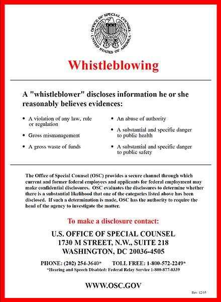 قانون حمایت از افشاگران تخلف (Whistle-Blowers) در نظام سلامت امریکا (بخش اول)