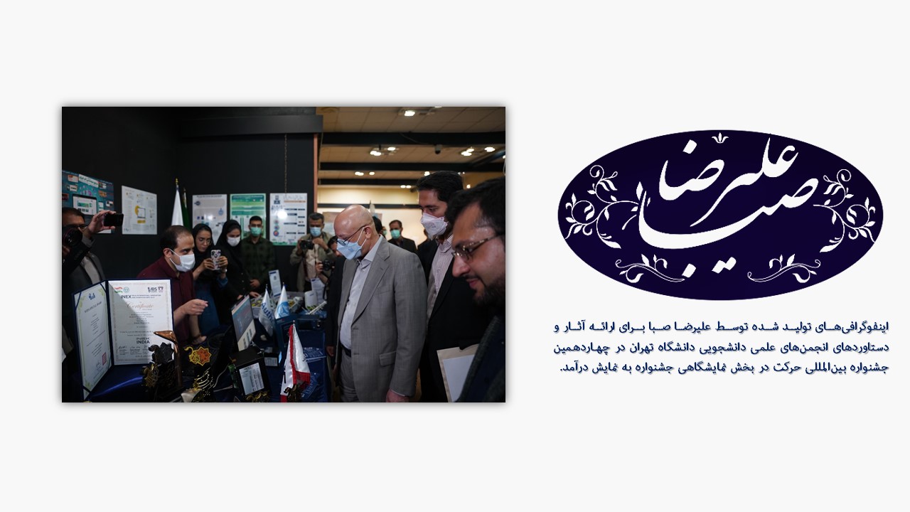 چند اثر دانشگاه تهرانی علیرضا صبا در نمایشگاه جشنواره حرکت