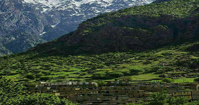منظره تماشایی روستای در کردستان