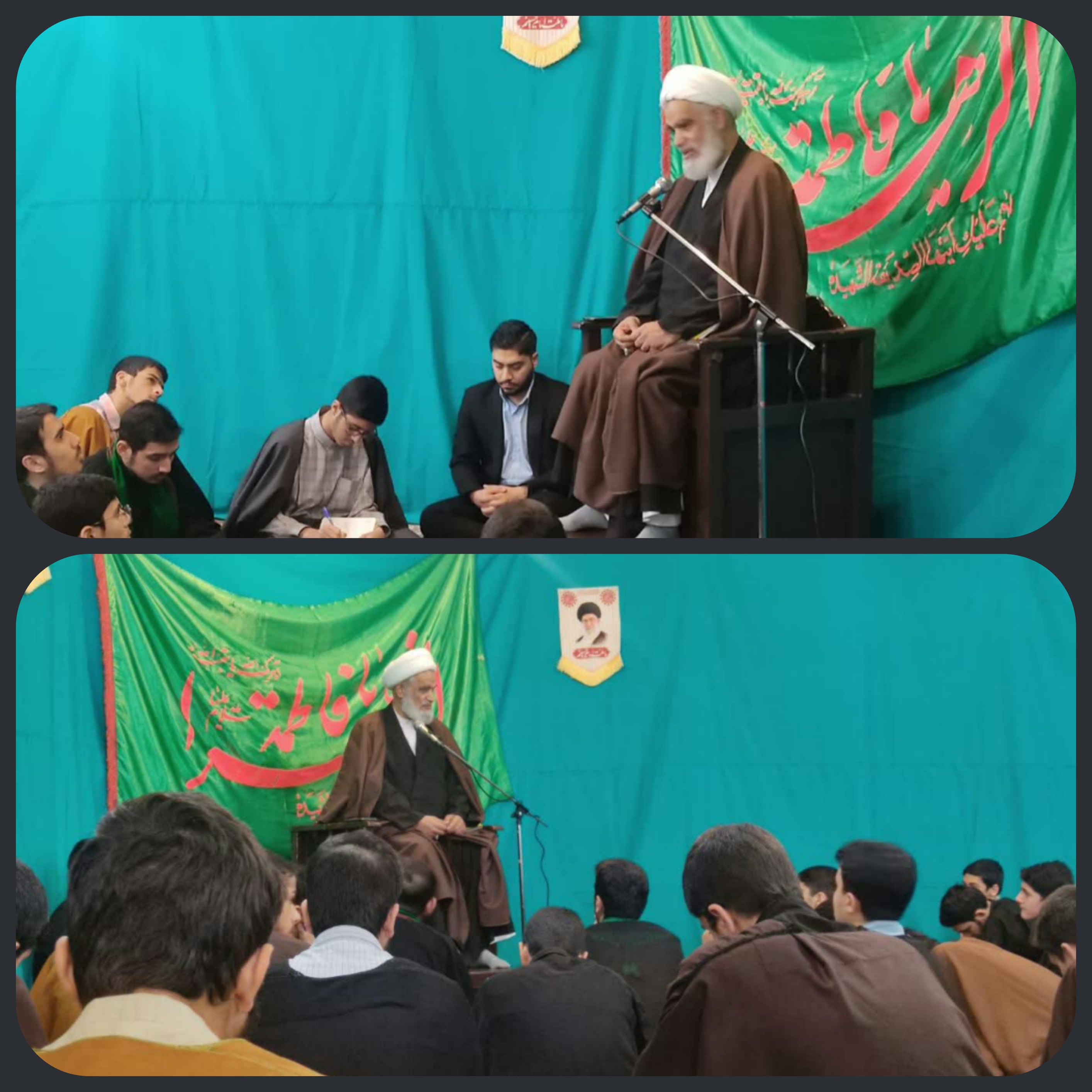 حضور آیت الله کعبی در مدرسه علمیه امرالهی و برگزاری درس اخلاق