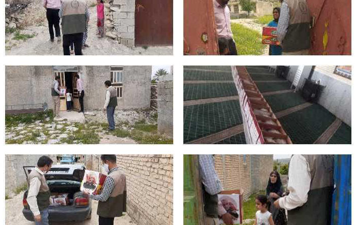 توزیع کمک های مومنانه دانشجویان بسیجی در روستای عرب فامور