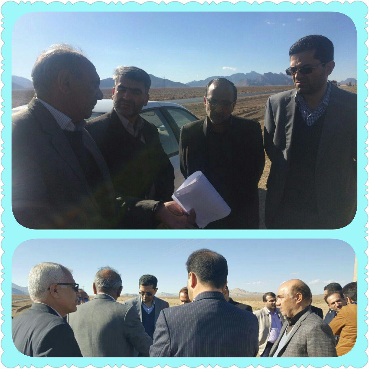 جلسه با فرماندار شهرستان نجف آباد و پیمانکار جاده جهت پیگیری روند ساخت جاده
