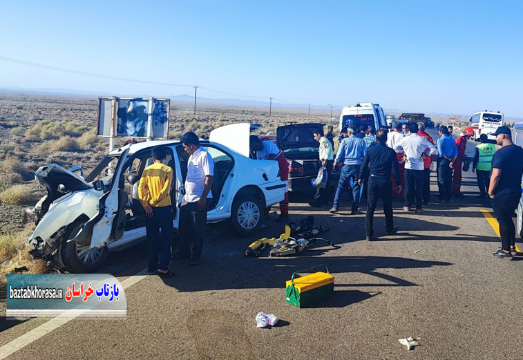 چهار کشته و پنج مجروح در سانحه رانندگی محور گناباد به کاخک