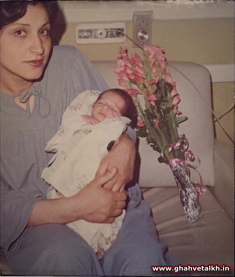 عکس سیروان خسروی بلافاصله بعد از تولد در آغوش مادرش