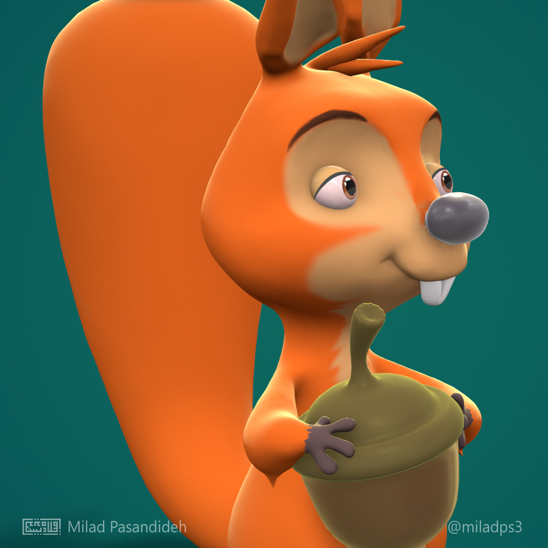 دانلود مدل سه بعدی سنجاب حیوانات رایگان مارلیک استودیو download squirrel 3d model free marlikstudio