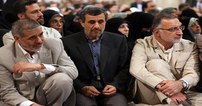 روایتی از تنهایی احمدی‌نژاد در دیدار کارگزاران نظام با رهبرانقلاب