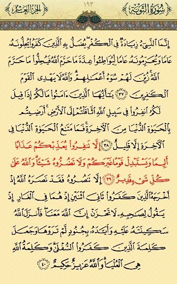 صفحه 193 قرآن کریم