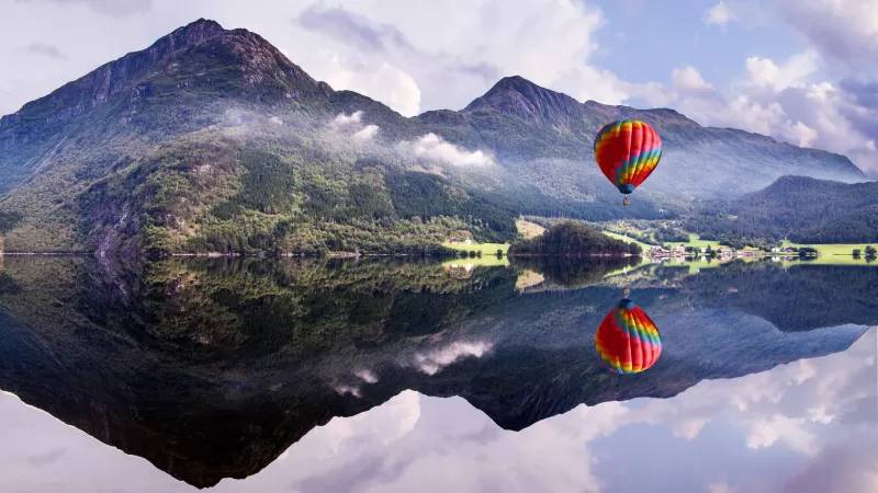 تصاویر پس زمینه عکاسی بالن هوای گرم Hot air balloons Wallpapers 1