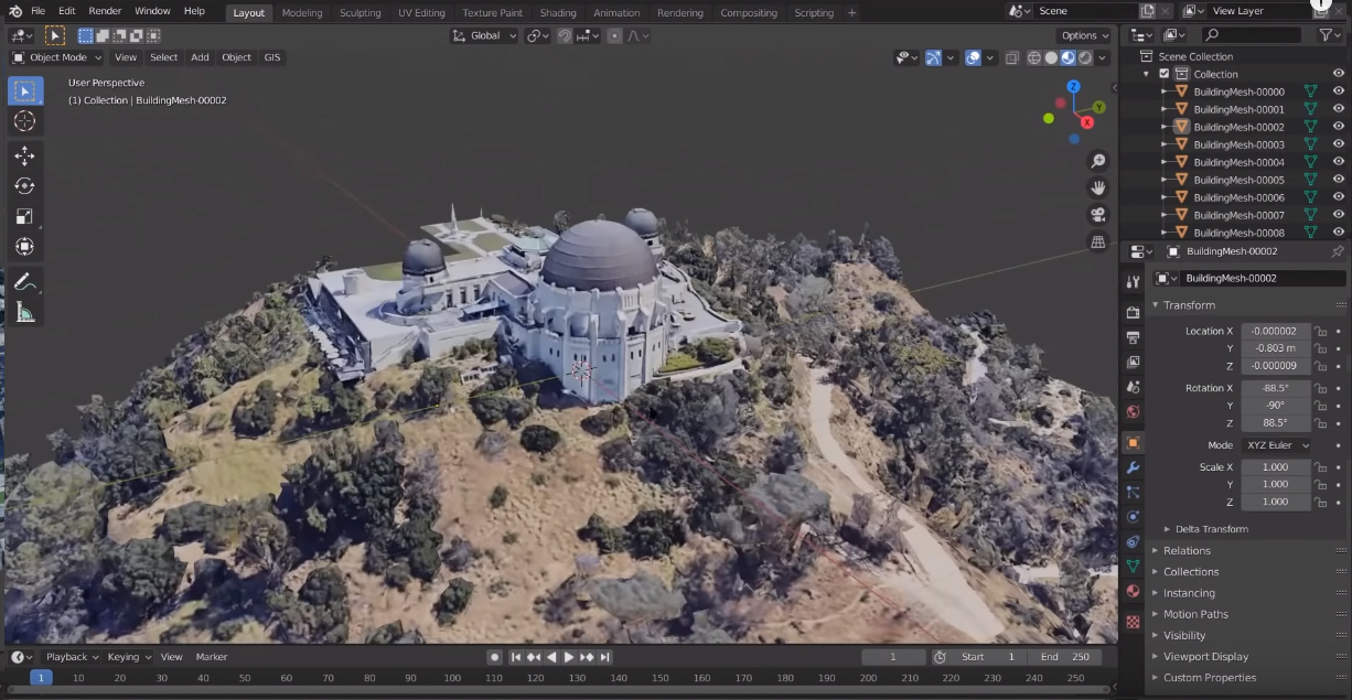 آموزش کار با Blender GIS