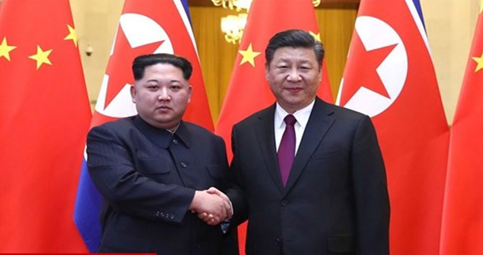 رهبر کره شمالی با رئیس‌جمهور چین دیدار کرد
