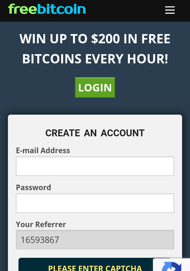 ثبت نام در سایت freebitcoin