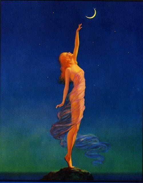 Painting: Reaching for the Moon by Maxfield Parrish