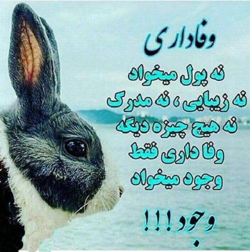 عکس نوشته وفادار بمون و متن پروفایل