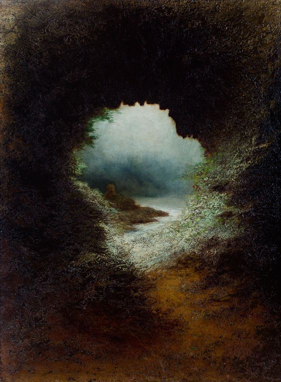 Inside the maternal cave by Karl Wilhelm Diefenbach