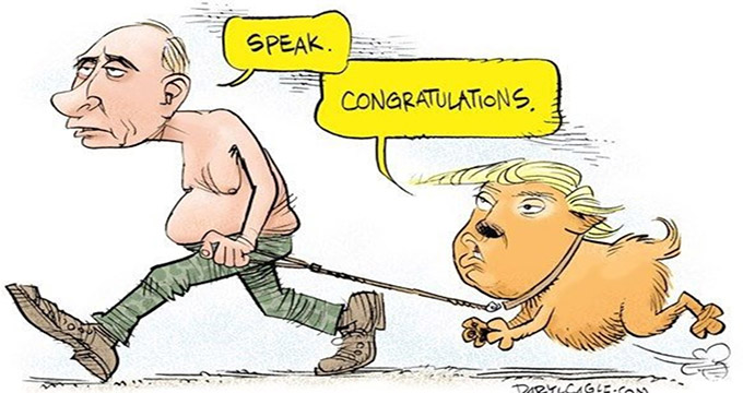 تبریک سگی ترامپ به پوتین