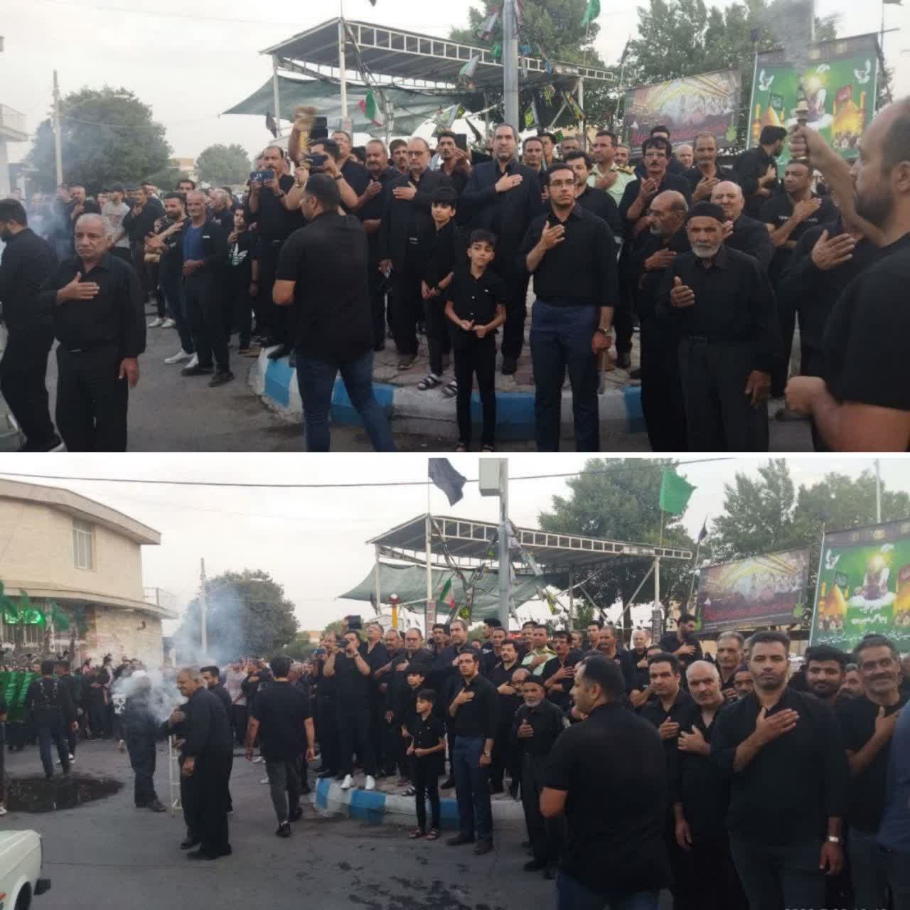 حضور شهردار و اعضای شورای اسلامی شهر در  میان عزاداران حسینی و همراهی با هیئات مذهبی