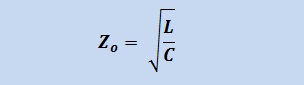 فرمول محاسبه ی مقدار امپدانس یا مقاومت ظاهری کابل های مورد استفاده در فرکانس بالا