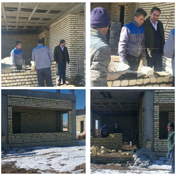 بازدید شهردار از روند عملیات سفت کاری و دیوار چینی ساختمان در دست احداث آتش نشانی