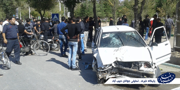 کشته شدن یک نفر در سانحه تصادف ابتدای میدان امام خمینی (ره) حبیب آباد