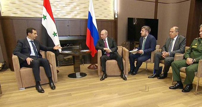 دیدار بشار اسد با پوتین در سوچی