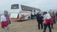 یک اتوبوس در محور زنجان تبریز از جاده خارج شد و یک نفر کشته شد