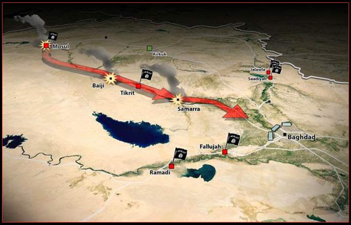 هجوم نیروهای داعش به کشور عراق