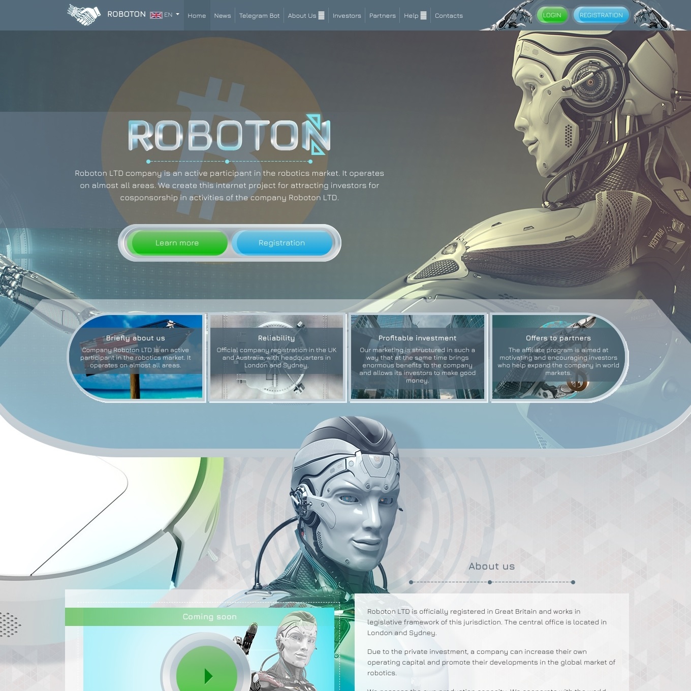 سایت سرمایه گذاری Roboton