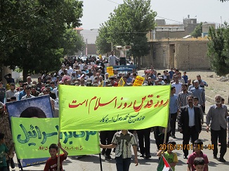 حضور پر شور اقشار مختلف مردم بخش جوکار در راهپیمایی روز جهانی قدس