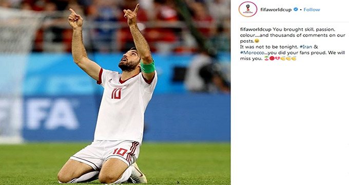 تمجید فیفا از بازیکنان ایرانی/ شما به جام‌جهانی تعصب و رنگ بخشیدید