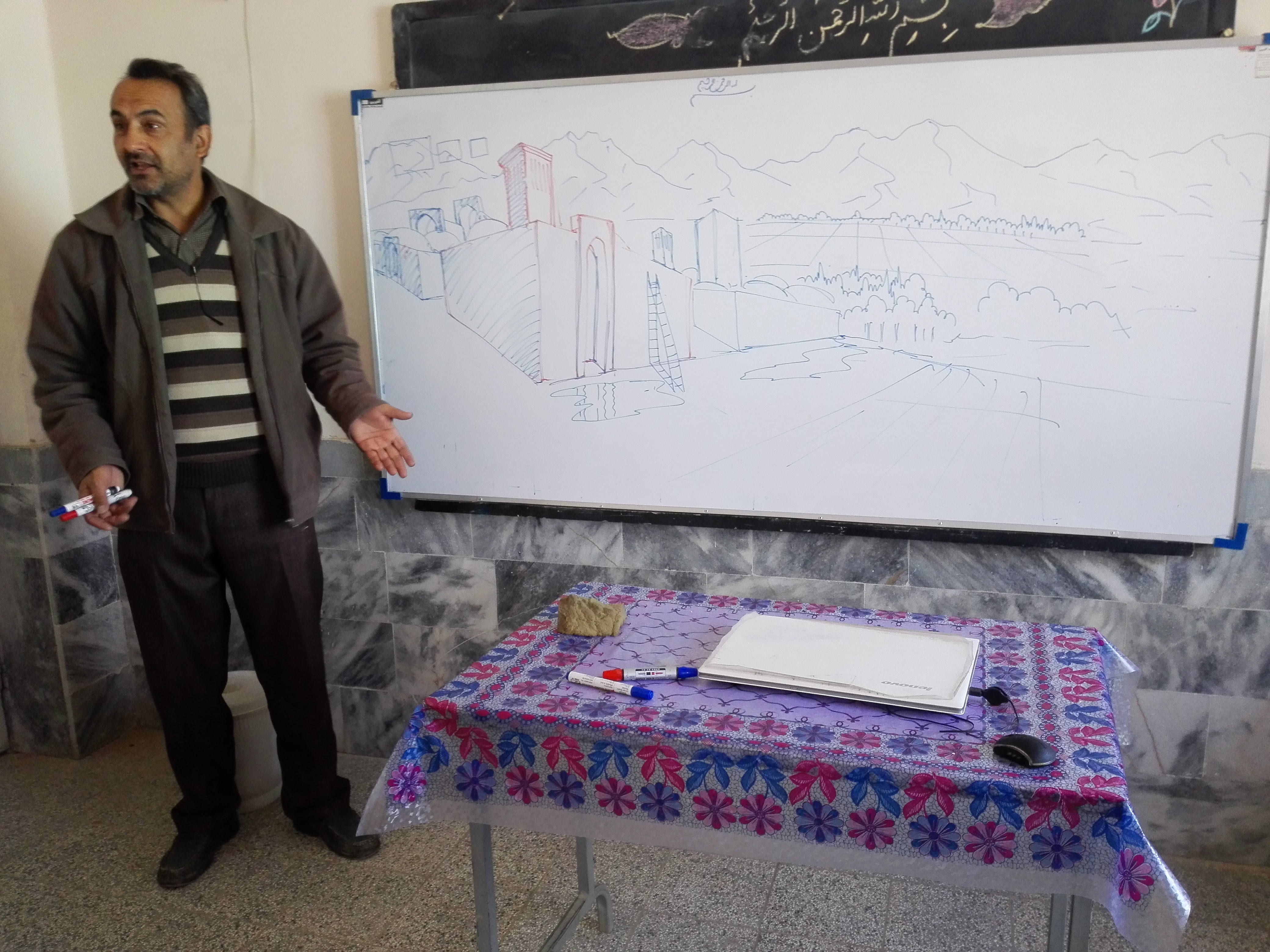 برگزاری کلاس آموزش نقاشی با حضور استاد مهدیزاده