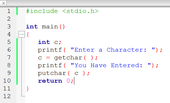 برنامه نوشته شده به زبان C