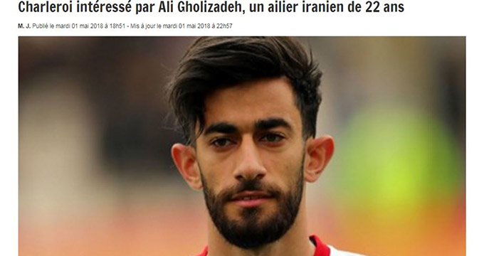 بازتاب رسانه های بلژیک از مذاکره شالروا با بازیکن فوتبال اردبیلی