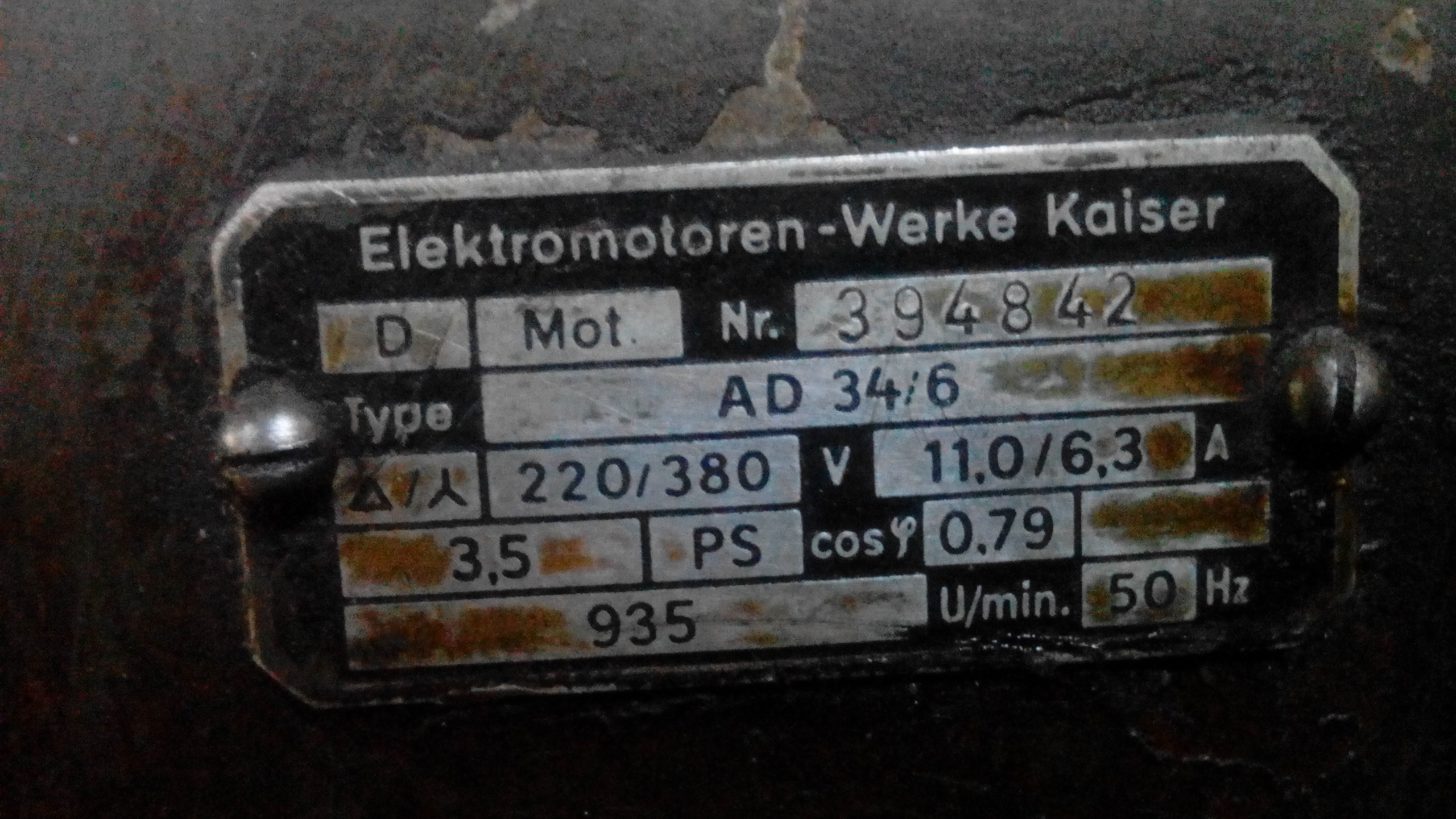 دستگاه Elektromotoren werke kaiser (فروش ویژه)