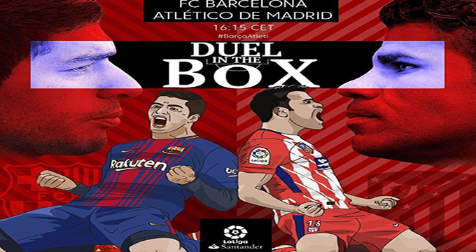 پوستر رسمی لالیگا برای دیدار امروز بارسلونا و اتلتیکو مادرید