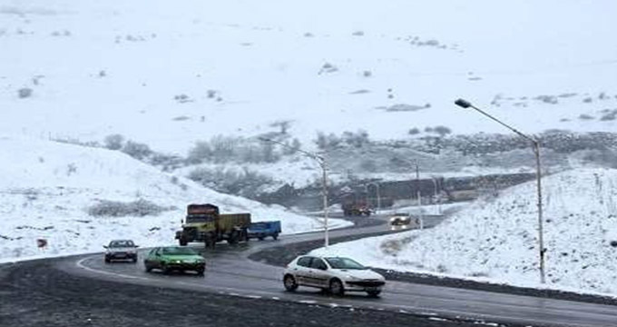 وضعیت بارش برف و باران در جاده‌ها