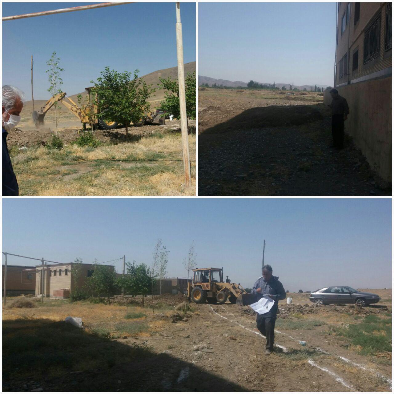 #گزارش_ویژه   آغاز دیوار کشی مدرسه شهید امینی