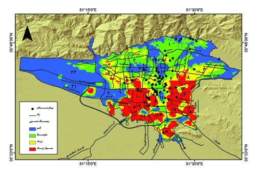بررسی‌های اقتصادی- پهنه‌بندی ریسک مخاطرات طبیعی تهران