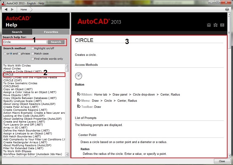 autocad 2013 offline help