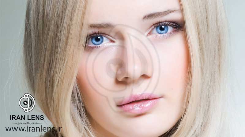 لنز آبی مناسب برای پوست های سفید و روشن