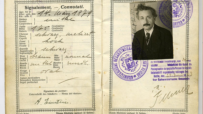 گذرنامه آلبرت اینشتین