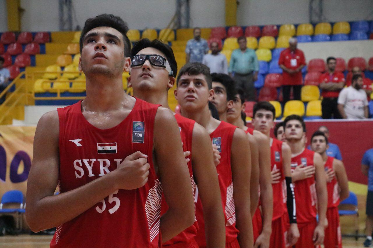 پیروزی تیم ملی بسکتبال نوجوانان سوریه برابر عراق در مسابقات غرب آسیا